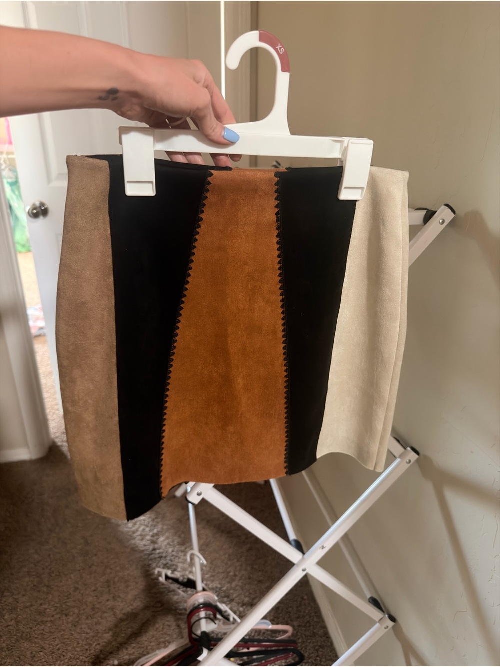Altard State Suede Mini Skirt - Black, Brown, Tan, Cream